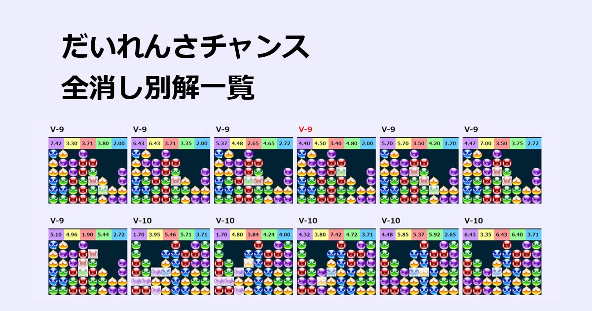 大連鎖チャンス別解ルート一覧